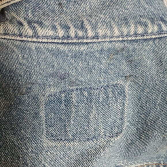 Vintage Gap cropped bracelet sleeve 100% cotton blue denim jean jacket Medium - Picture 13 of 16